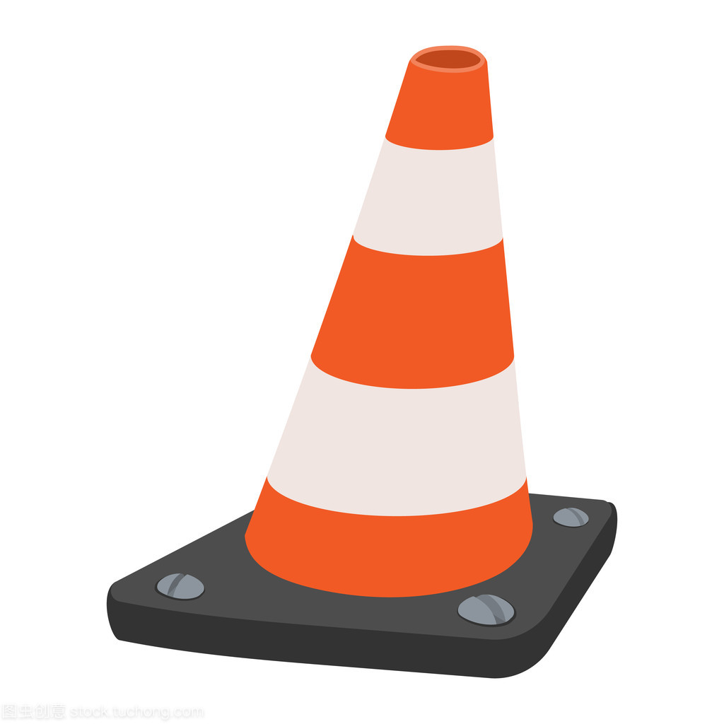 道路交通橙色卡通锥