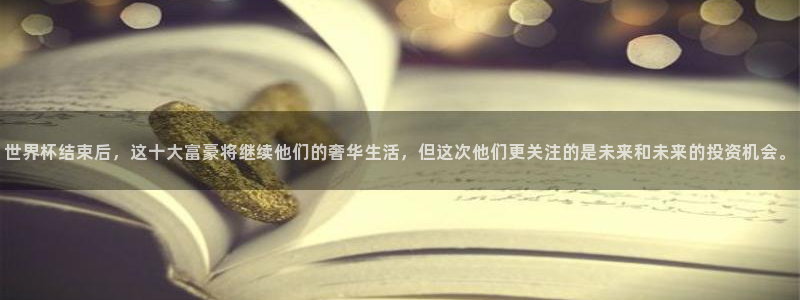 中国 世界杯:世界杯结束后,这十大富豪将继续他们的奢华生活,但这次他们更关注的是未来和未来的投资机会。